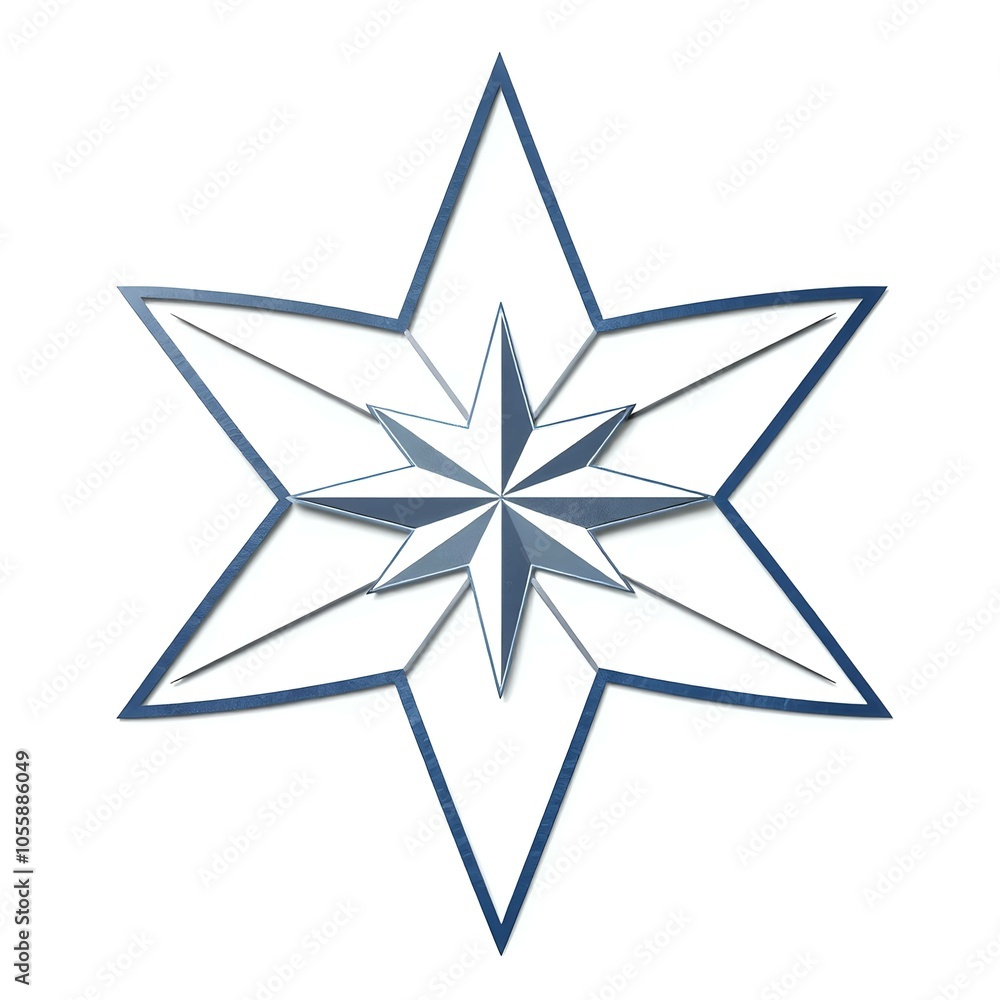 Star Symbol, Isolated on White Star Symbol, Isolated on White