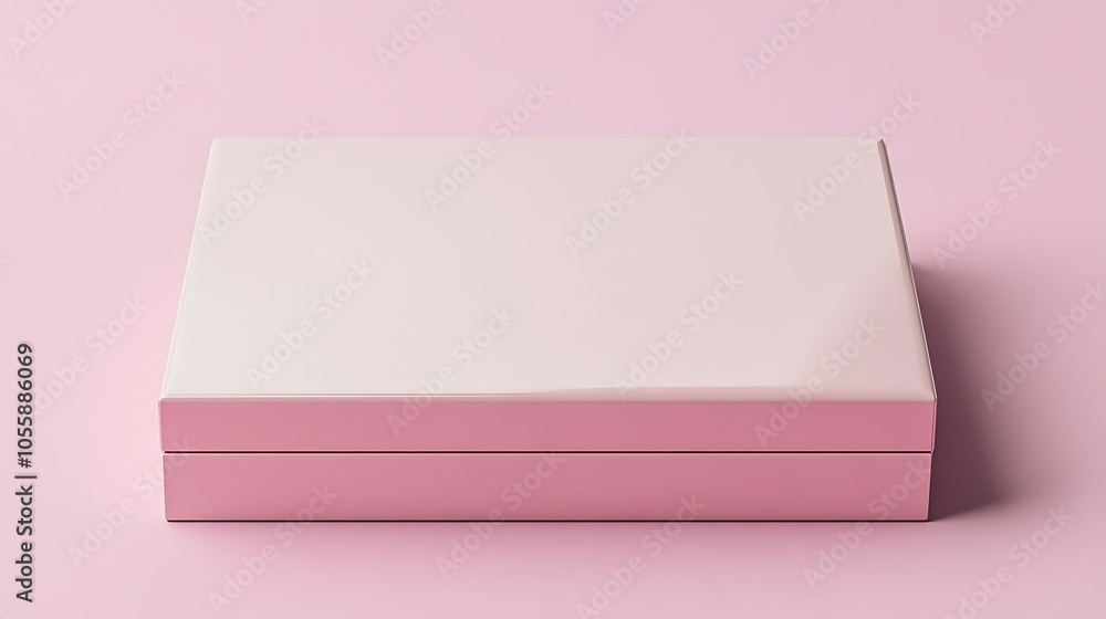 Rectangular mockup box in pastel color, set against a monochrome background, ideal for product branding Rectangular mockup box in pastel color, set against a monochrome background, ideal for product branding