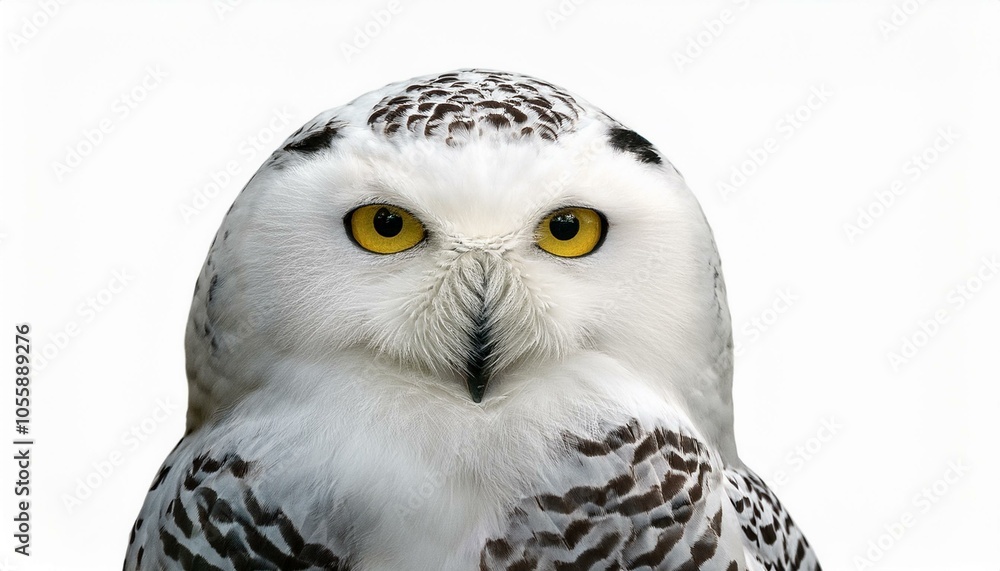 Fototapeta premium snowy owl isolated on white