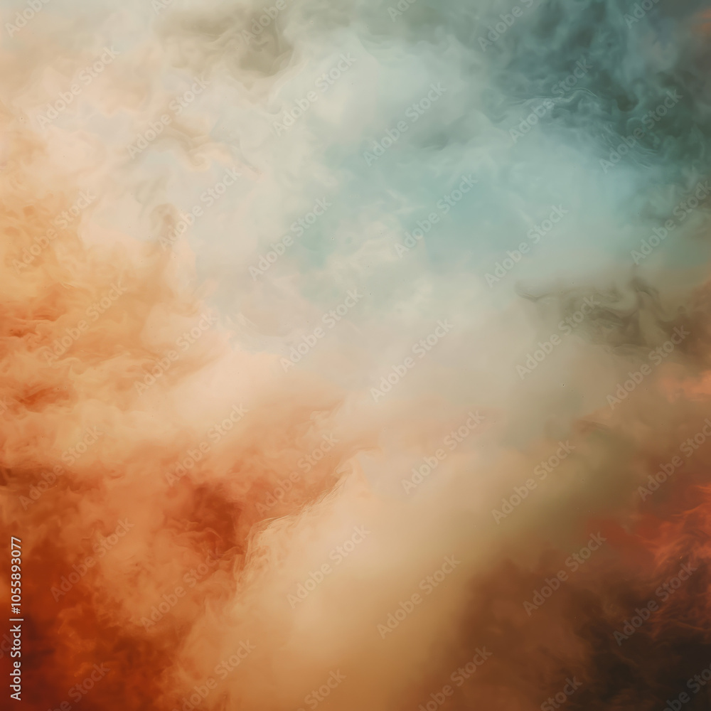 Naklejka premium Simple Abstract Colour Background, Grains and Clouds