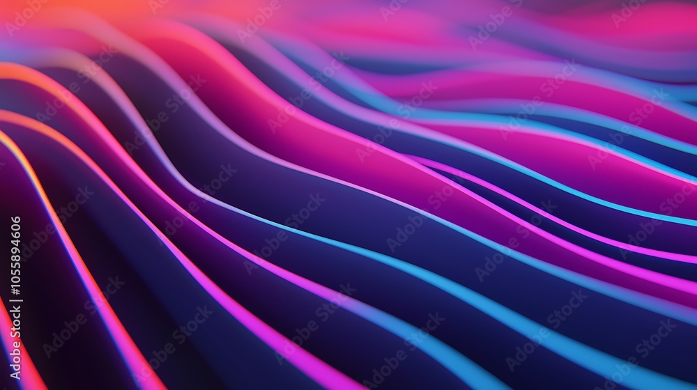 Colorful Abstract Sound Waves with Pulsing Beats Colorful Abstract Sound Waves with Pulsing Beats