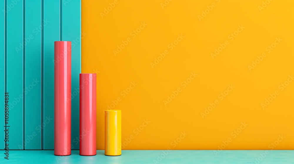 Obraz premium Colorful Business Growth Chart for Financial Analysis