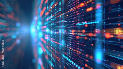 Wallpaper Mural Abstract Digital Data Stream Torontodigital.ca