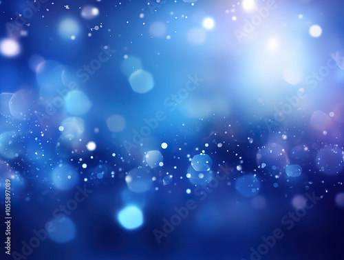 Dreamy Blue Bokeh Background