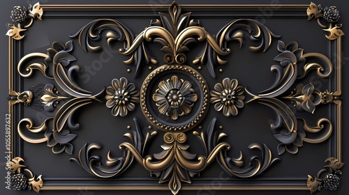 Elegant vintage frame with intricate floral patterns