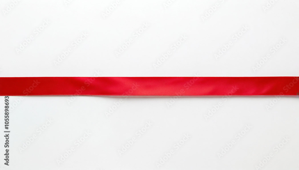 Red Holiday Ribbon Isolated on White Background Christmas New Year Design Red Holiday Ribbon Isolated on White Background Christmas New Year Design