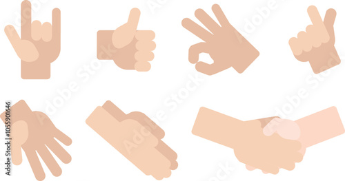 Flat vector Hand pose
