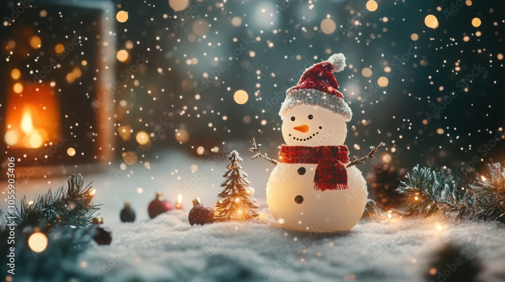 Merry Christmas & Peaceful Happy New Year on a background of snowflakes falling in a winter wonderland. Merry Christmas & Peaceful Happy New Year on a background of snowflakes falling in a winter wonderland.