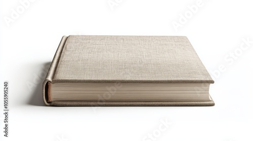 Elegant White Hardcover Book Standing Upright