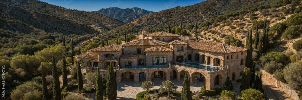 A luxurious mansion with a unique design in California A luxurious mansion with a unique design in California