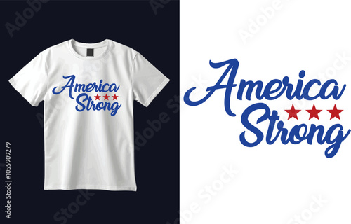 American T-shirt Design Vector