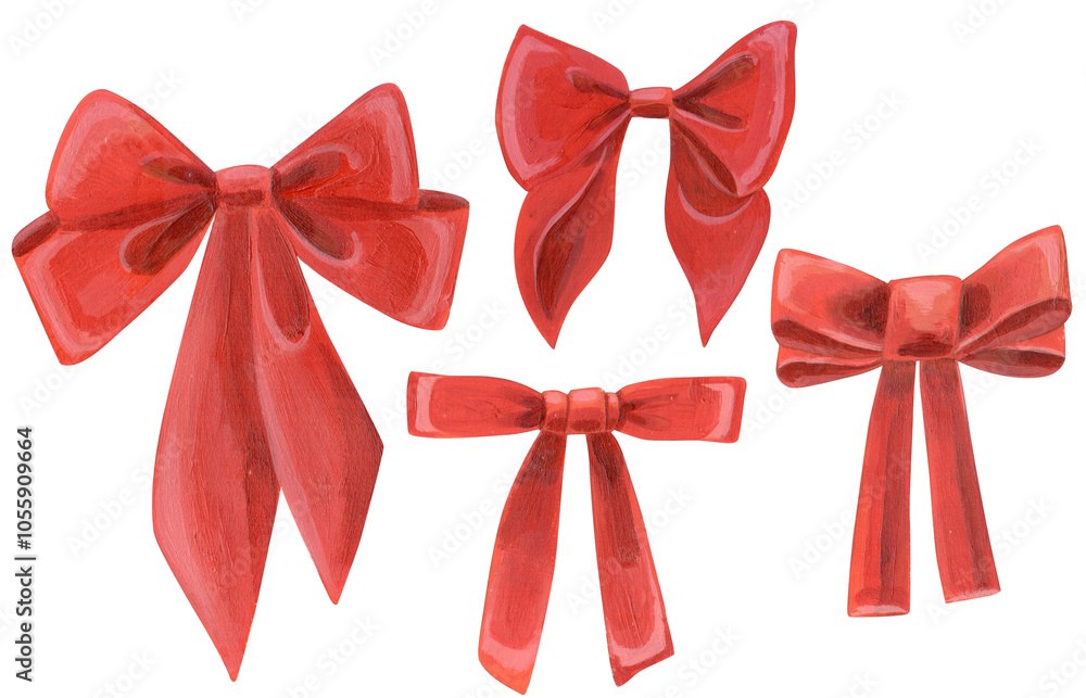 Ribbon set acrylic painting Ribbon set acrylic painting