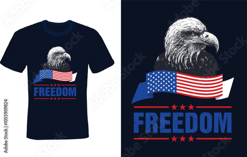 American T-shirt Design Vector
