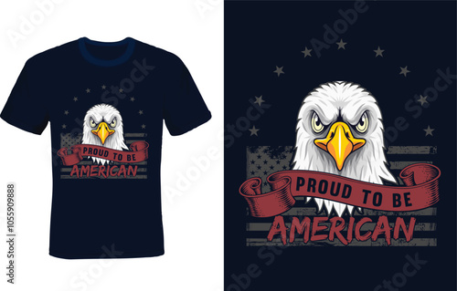 American T-shirt Design Vector
