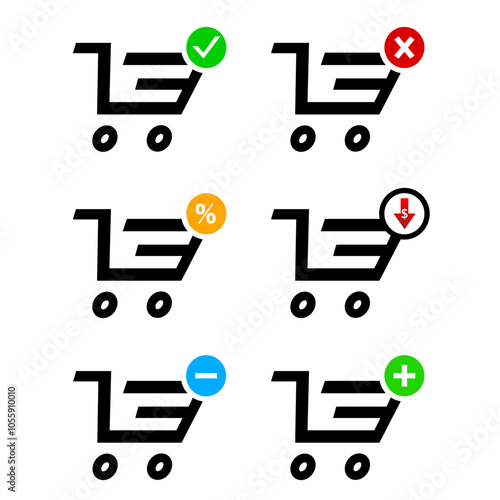 Shopping cart icon. Vector illustration