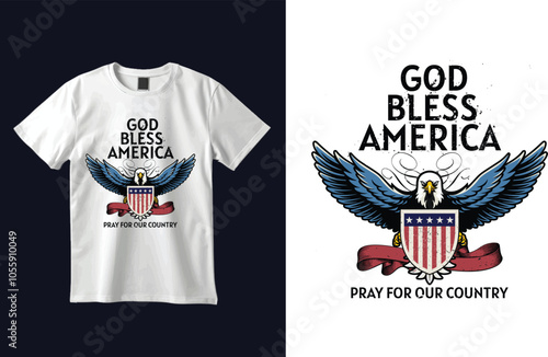 American T-shirt Design Vector