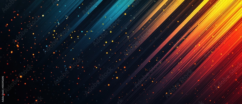 Abstract Background with Diagonal Lines and Glowing Particles Abstract Background with Diagonal Lines and Glowing Particles