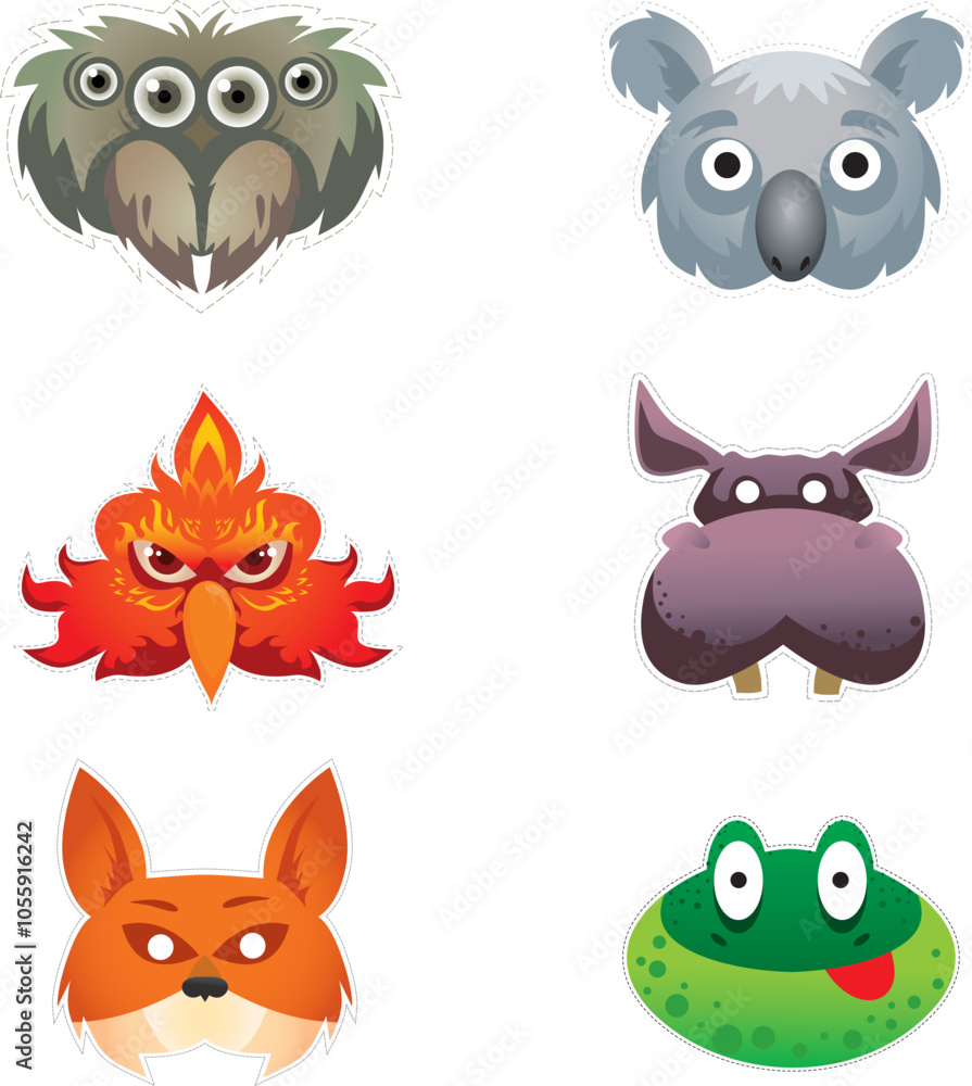 Fototapeta premium animals-mask-vector3.eps