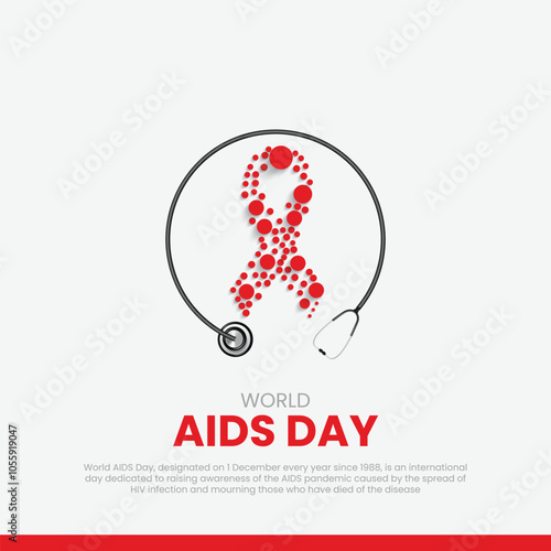 world aids day. world aids day creative banner, poster, postcard, social media post, background, template, greetings card, t-shirt design etc.