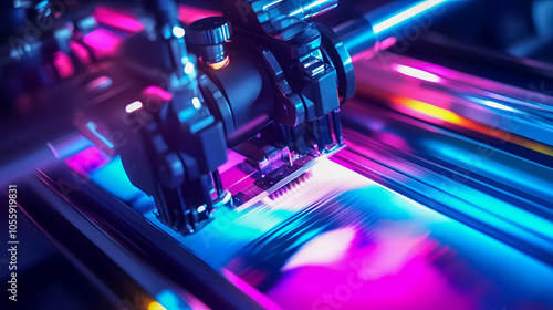 Vibrant Printing Machine in Action