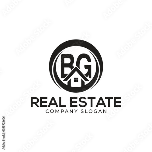 BG Real Estate Logo template