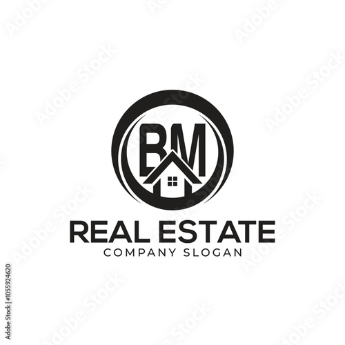 BM Real Estate Logo template