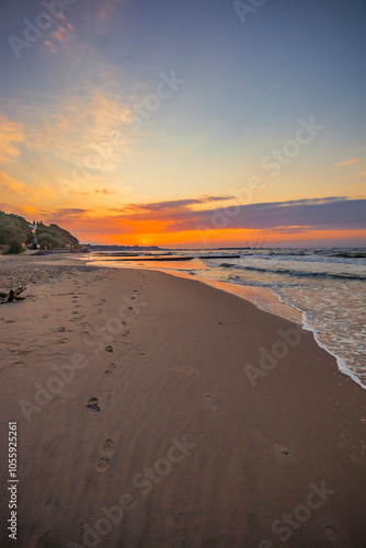 Fototapeta Naklejka Na Ścianę i Meble -  sunset on the Baltic Sea
