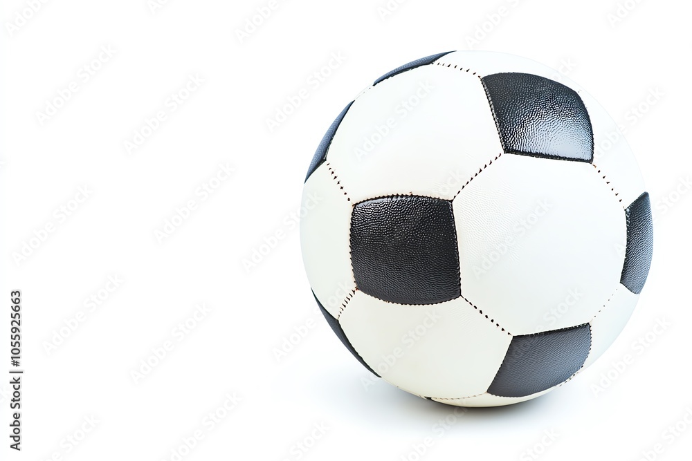 A classic black and white soccer ball isolated against a clean background, perfect for sports-themed designs and marketing. A classic black and white soccer ball isolated against a clean background, perfect for sports-themed designs and marketing.