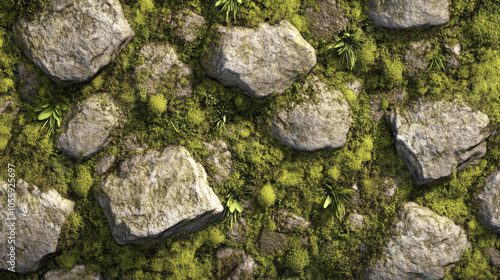 Ground with moss texture