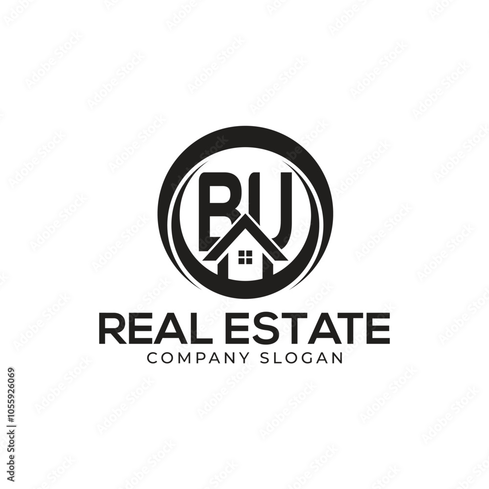 BU Real Estate Logo template BU Real Estate Logo template