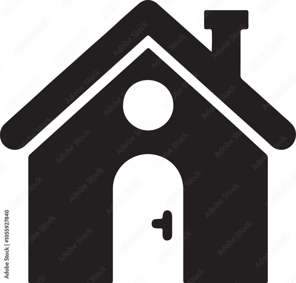 Create a home icon silhouettes vector with white background Create a home icon silhouettes vector with white background