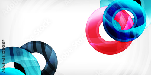 Circles, round elements, ring shapes premium background. Vector Illustration For Wallpaper, Banner, Background, Card, Book Illustration, landing page