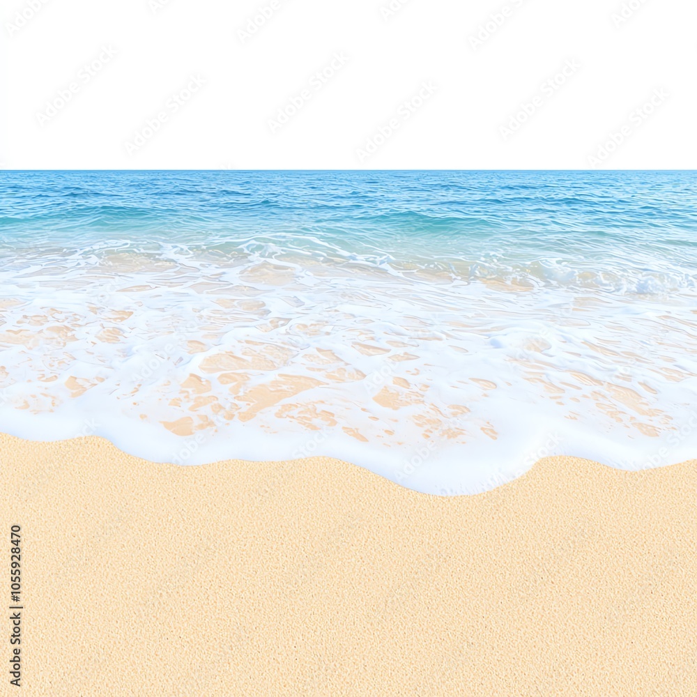 A serene beach scene showcasing soft sand and gentle ocean waves under a clear blue sky, perfect for relaxation and escape. A serene beach scene showcasing soft sand and gentle ocean waves under a clear blue sky, perfect for relaxation and escape.