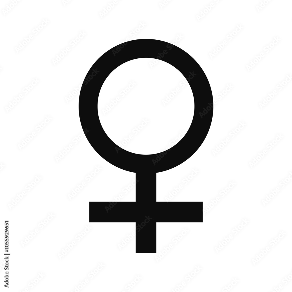 Planet Venus astrological symbol vector flat style icon - Space magical tattoo sign isolated on white background Planet Venus astrological symbol vector flat style icon - Space magical tattoo sign isolated on white background