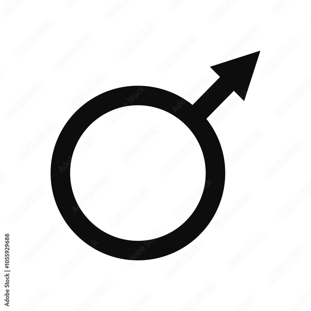 Planet Mars astrological symbol vector flat style icon - Space magical tattoo sign isolated on white background Planet Mars astrological symbol vector flat style icon - Space magical tattoo sign isolated on white background