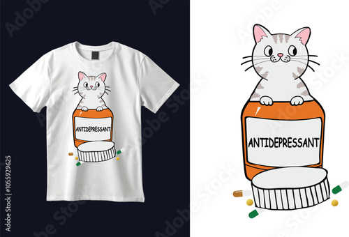 cat t-shirt design
