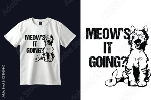 cat t-shirt design