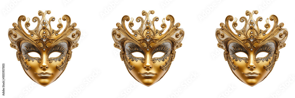 set of A Golden masquerade mask on transparent background
set of A Golden masquerade mask on transparent background