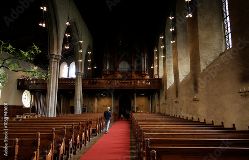 Interior detail of the Mariakirken church in Bergen photo