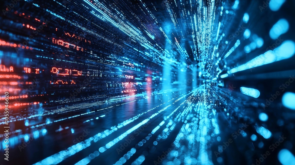 A Dynamic Data Stream Featuring Futuristic Glowing Lines and Particles That Create an Engaging Visual Experience A Dynamic Data Stream Featuring Futuristic Glowing Lines and Particles That Create an Engaging Visual Experience