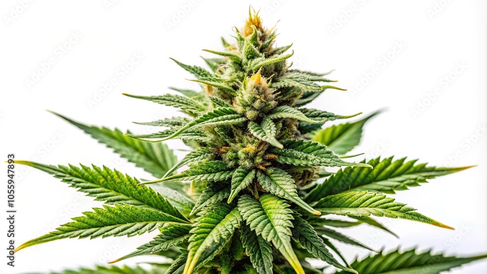 Recreational marijuana plant bud isolated on white background Panoramic Recreational marijuana plant bud isolated on white background Panoramic