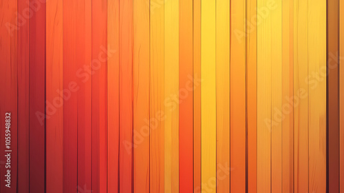 Vibrant gradient of warm wooden planks