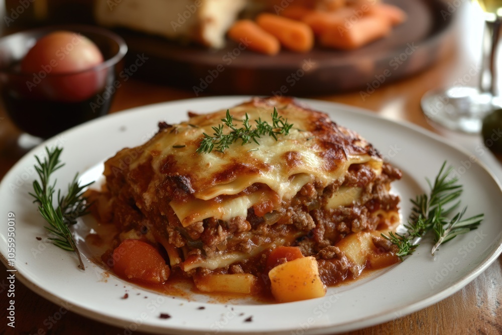 Classic Lasagna Recipe. Homemade Italian Dish with Layers of Pasta, Cheese, Beef, and Tomatoes Classic Lasagna Recipe. Homemade Italian Dish with Layers of Pasta, Cheese, Beef, and Tomatoes