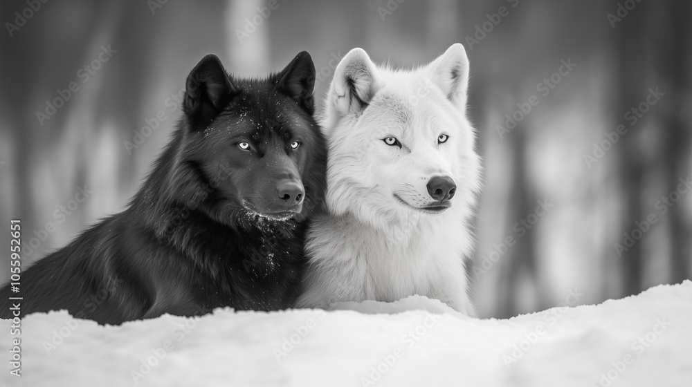 black and white wolf black and white wolf