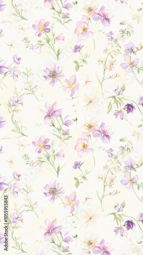 Watercolor flower background