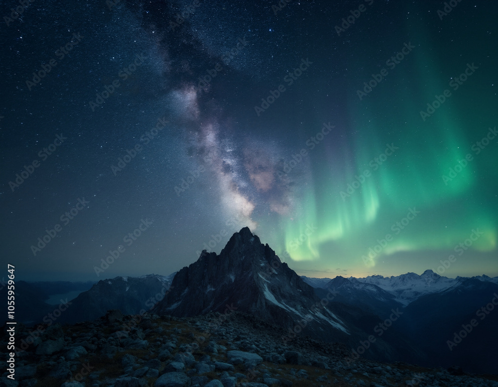 Milky Way stretching across a dark sky Milky Way stretching across a dark sky
