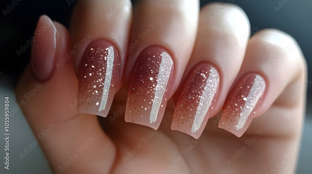 close-up of manicured nails featuring soft gradient design with delicate glitter accents, combining simplicity and elegance for a refined look. manicured nails featuring soft gradient design close-up of manicured nails featuring soft gradient design with delicate glitter accents, combining simplicity and elegance for a refined look. manicured nails featuring soft gradient design