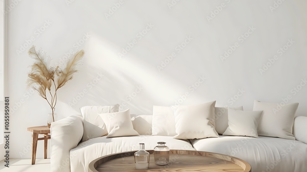 Modern Interior of Stylish Living Room ,Wall Mock Up, Frame , Poster with Beautiful Background, 3d render Modern Interior of Stylish Living Room ,Wall Mock Up, Frame , Poster with Beautiful Background, 3d render