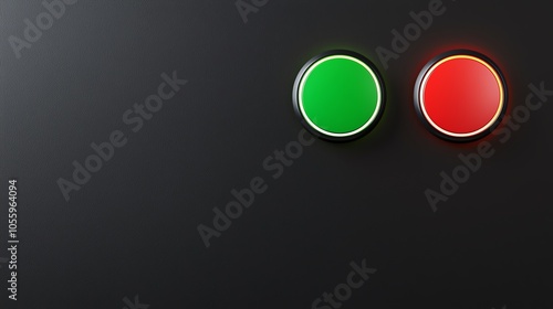 Dual push button with one red and one green button for startstop functionality photo