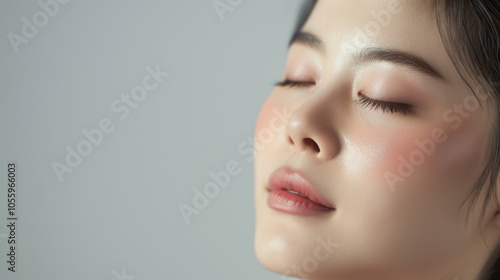 Serene Portrait of a Woman with Closed Eyes